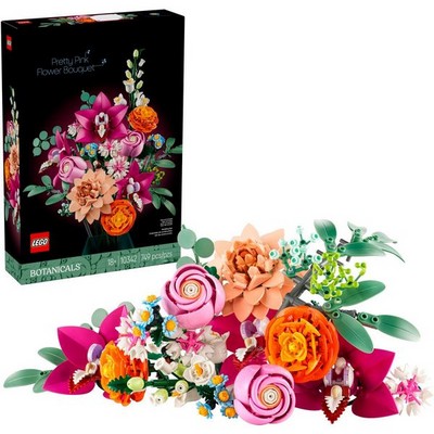 LEGO Botanical Pretty Pink Flower Bouquet (10342) - фото 101629