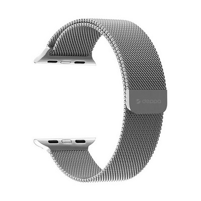 Ремешок из нержавеющей стали Deppa Band Mesh D-47140 для Apple Watch 40мм/ 38мм Серебристый - фото 32835