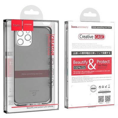 Чехол силиконовый Hoco Light Series для iPhone 12 Pro Max (6.7") Дымчатый - фото 104625