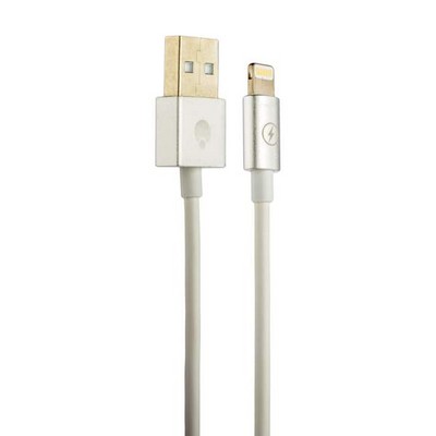 Дата-кабель USB COTECi R4 Lightning MFI CS2121-TS (1.2 м) Серебристый - фото 55859