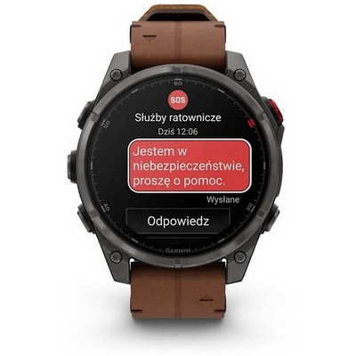 Garmin Fenix 8 Pro 47mm Amoled Sapphire Titanium Carbon Grey Chestnut Leather 010-03198-40 - фото 104261