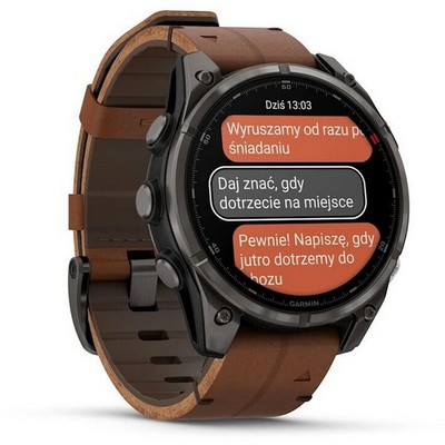 Garmin Fenix 8 Pro 47mm Amoled Sapphire Titanium Carbon Grey Chestnut Leather 010-03198-40 - фото 104262