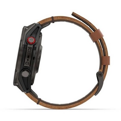 Garmin Fenix 8 Pro 47mm Amoled Sapphire Titanium Carbon Grey Chestnut Leather 010-03198-40 - фото 104264