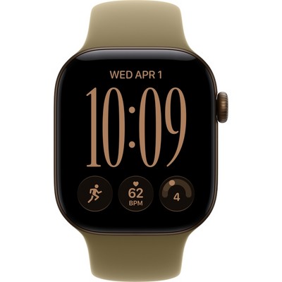 Apple Watch Series 12 42mm GPS Dark Bronze Aluminum Case with Olive Sport Band SM/ML - фото 105064