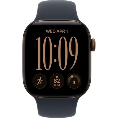 Apple Watch Series 12 42mm GPS Dark Bronze Aluminum Case with Navy Blue Sport Band SM/ML - фото 105070