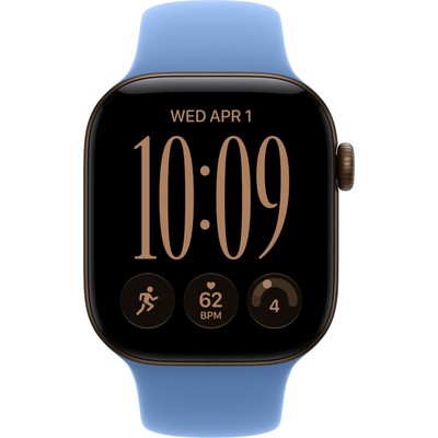 Apple Watch Series 12 42mm GPS Dark Bronze Aluminum Case with Wildflower Blue Sport Band SM/ML - фото 105073