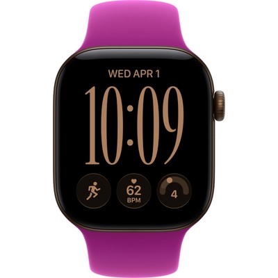 Apple Watch Series 12 42mm GPS Dark Bronze Aluminum Case with Magenta Sport Band SM/ML - фото 105076