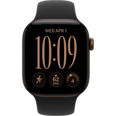 Apple Watch Series 12 42mm GPS Dark Bronze Aluminum Case with Black Sport Band SM/ML - фото 105091