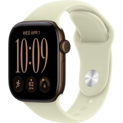 Apple Watch Series 12 42mm GPS Dark Bronze Aluminum Case with Pale Succulent Sport Band SM/ML - фото 105102
