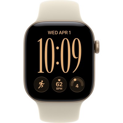 Apple Watch Series 12 42mm GPS Light Gold Aluminum Case with Sand Sport Band SM/ML - фото 105118