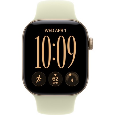 Apple Watch Series 12 42mm GPS Light Gold Aluminum Case with Pale Succulent Sport Band SM/ML - фото 105123