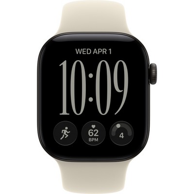Apple Watch Series 12 42mm GPS Black Aluminum Case with Sand Sport Band SM/ML - фото 105137