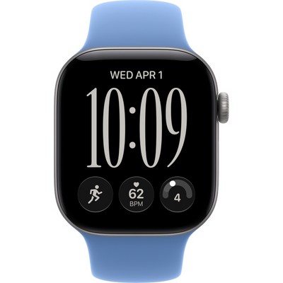 Apple Watch Series 12 42mm GPS Space Gray Aluminum Case with Wildflower Blue Sport Band SM/ML - фото 105147