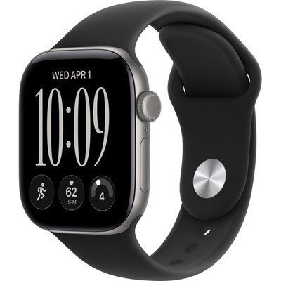 Apple Watch Series 12 42mm GPS Space Gray Aluminum Case with Space Gray Sport Band SM/ML - фото 105150