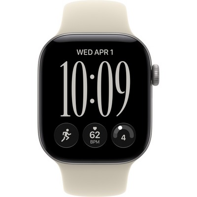 Apple Watch Series 12 42mm GPS Space Gray Aluminum Case with Sand Sport Band SM/ML - фото 105153