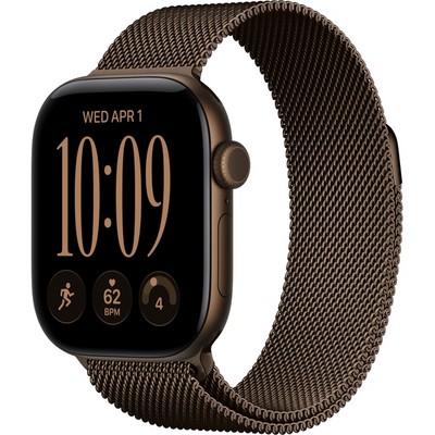 Apple Watch Series 12 42mm GPS Dark Bronze Aluminum Case with Dark Bronze Milanese Loop - фото 105156