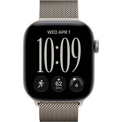 Apple Watch Series 12 42mm GPS Space Gray Aluminum Case with Natural Milanese Loop - фото 105165