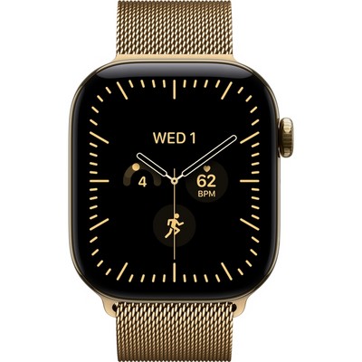 Apple Watch Series 12 42mm GPS + Cellular Radiant Gold Titanium Case with Natural Milanese Loop - фото 105174