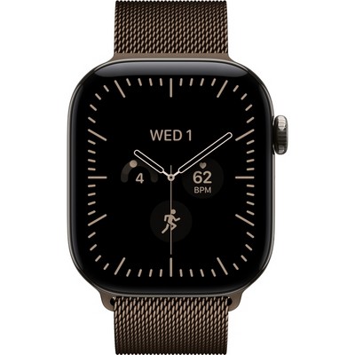 Apple Watch Series 12 42mm GPS + Cellular Natural Titanium Case with Dark Bronze Milanese Loop - фото 105178