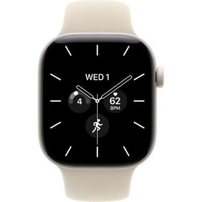 Apple Watch Series 12 42mm GPS + Cellular Pearl White Ceramic Case with Sand Sport Band SM/ML - фото 105184