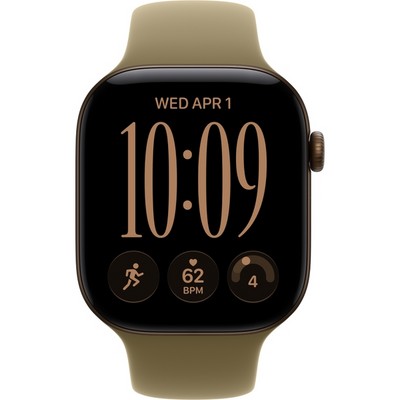 Apple Watch Series 12 46mm GPS Dark Bronze Aluminum Case with Olive Sport Band SM/ML - фото 105193