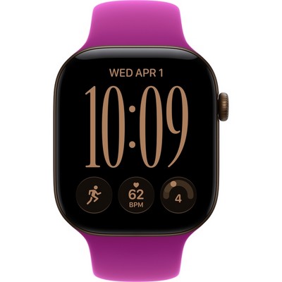 Apple Watch Series 12 46mm GPS Dark Bronze Aluminum Case with Magenta Sport Band SM/ML - фото 105205
