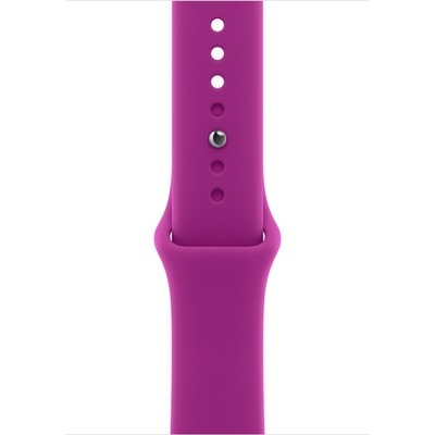 Apple Watch Series 12 46mm GPS Black Aluminum Case with Magenta Sport Band SM/ML - фото 105223