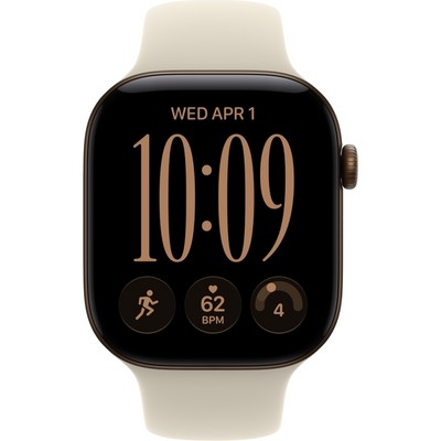 Apple Watch Series 12 46mm GPS Dark Bronze Aluminum Case with Sand Sport Band SM/ML - фото 105211