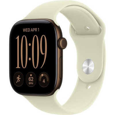 Apple Watch Series 12 46mm GPS Dark Bronze Aluminum Case with Pale Succulent Sport Band SM/ML - фото 105213