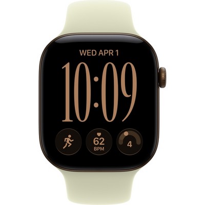 Apple Watch Series 12 46mm GPS Dark Bronze Aluminum Case with Pale Succulent Sport Band SM/ML - фото 105232