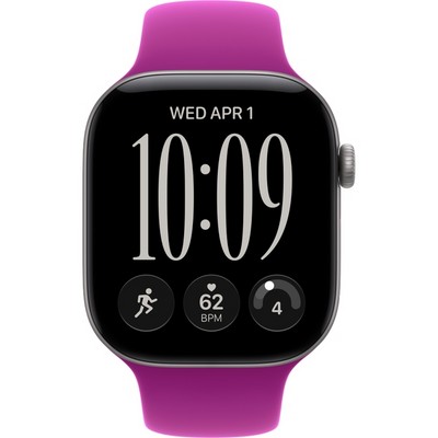 Apple Watch Series 12 46mm GPS Space Gray Aluminum Case with Magenta Sport Band SM/ML - фото 105278