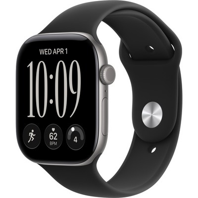 Apple Watch Series 12 46mm GPS Space Gray Aluminum Case with Space Gray Sport Band SM/ML - фото 105279