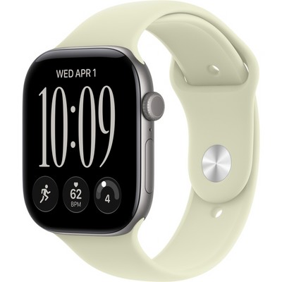 Apple Watch Series 12 46mm GPS Space Gray Aluminum Case with Pale Succulent Sport Band SM/ML - фото 105283