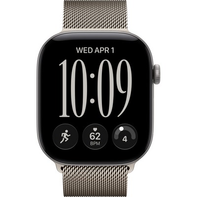 Apple Watch Series 12 46mm GPS Space Gray Aluminum Case with Natural Milanese Loop - фото 105292