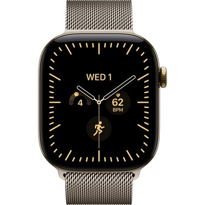 Apple Watch Series 12 46mm GPS + Cellular Radiant Gold Titanium Case with Radiant Gold Milanese Loop - фото 105305