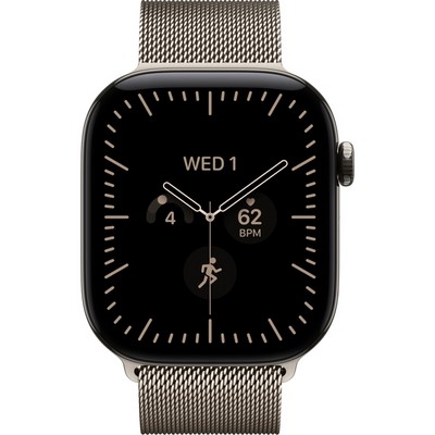 Apple Watch Series 12 46mm GPS + Cellular Natural Titanium Case with Natural Milanese Loop - фото 105311