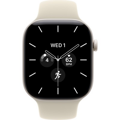 Apple Watch Series 12 46mm GPS + Cellular Pearl White Ceramic Case with Sand Sport Band SM/ML - фото 105313