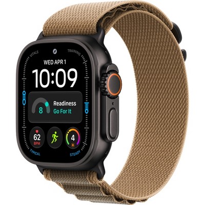 Apple Watch Ultra 4 49mm GPS + Cellular Black Titanium Case with Desert Alpine Loop S/M/L - фото 105322