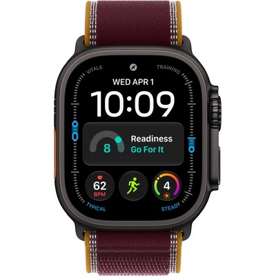 Apple Watch Ultra 4 49mm GPS + Cellular Black Titanium Case with Burgundy Trail Loop SM/ML - фото 105363
