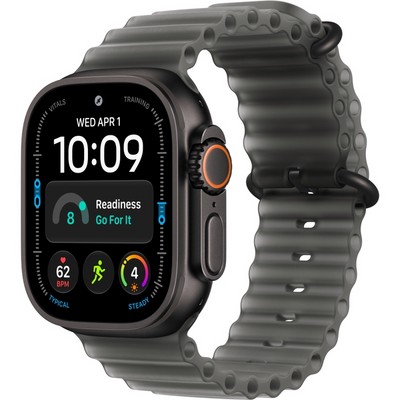 Apple Watch Ultra 4 49mm GPS + Cellular Black Titanium Case with Translucent Black Ocean Band - фото 105328