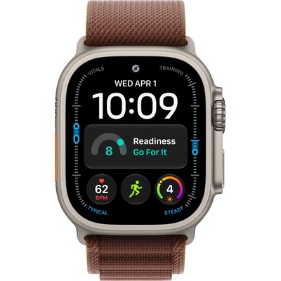 Apple Watch Ultra 4 49mm GPS + Cellular Natural Titanium Case with Burgundy Alpine Loop S/M/L - фото 105344