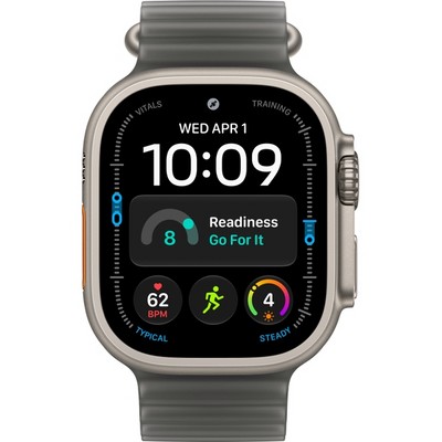 Apple Watch Ultra 4 49mm GPS + Cellular Natural Titanium Case with Translucent Natural Ocean Band - фото 105367