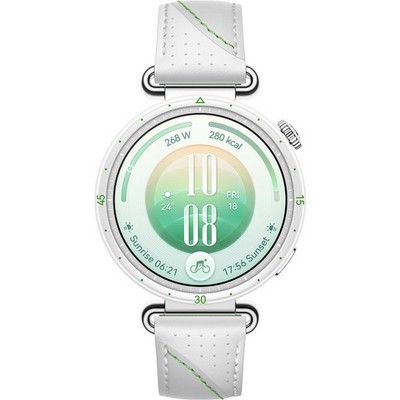 Huawei Watch GT 7 41mm White and Green Composite Leather Strap - фото 105842