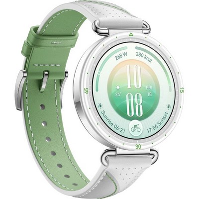 Huawei Watch GT 7 41mm White and Green Composite Leather Strap - фото 105843