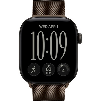 Apple Watch Series 12 42mm GPS Black Aluminum Case with Dark Bronze Milanese Loop SM/ML - фото 105941