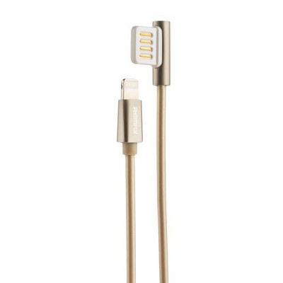 Дата-кабель USB Remax Emperor Series Cable (RC-054i) LIGHTNING 2.1A круглый (1.0 м) Золотистый - фото 55896