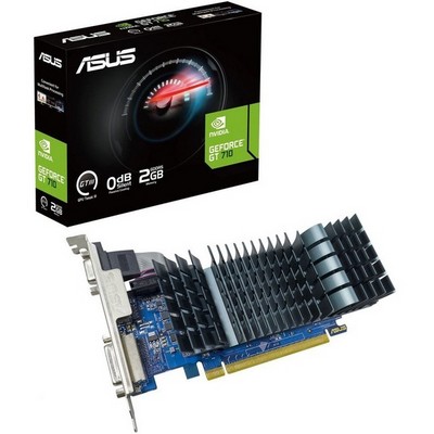 ASUS nVidia GeForce GT 710 2048Mb, DDR5 GT710-SL-2GD5-BRK-EVO - фото 106949