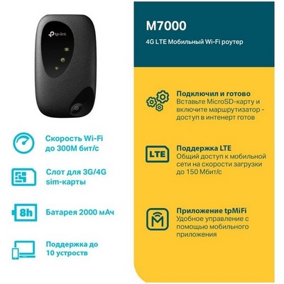 Модем 3G/LTE TP-Link M7000 - фото 107114