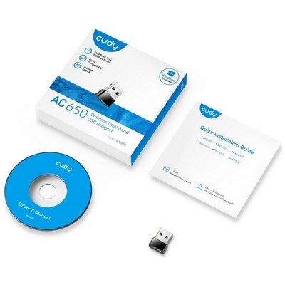 Беспроводной адаптер Cudy WU650 Wi-Fi5 AC650 USB 3.0 - фото 107202