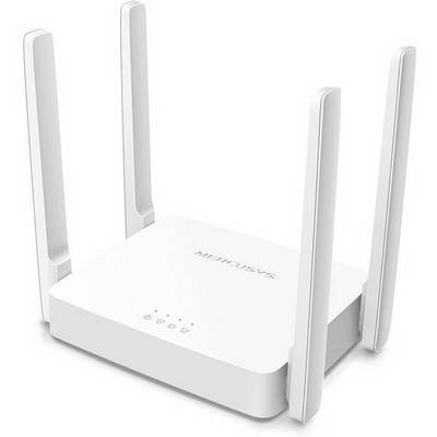 Беспроводной маршрутизатор Mercusys AC10, Wi-Fi 5 802.11ac 1167Мбит/с, 2.4+5ГГц, 4xLAN, 1xWAN белый - фото 107384